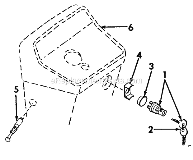 Engine Controls & Switches Diagram and Parts List for 147 2050041U, 2050203U Cub Cadet Lawn Tractor
